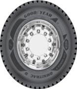 315/80R22.5 Goodyear Omnitrac D M+S Hafriyat Çeker Lastiği (2026 Dot)